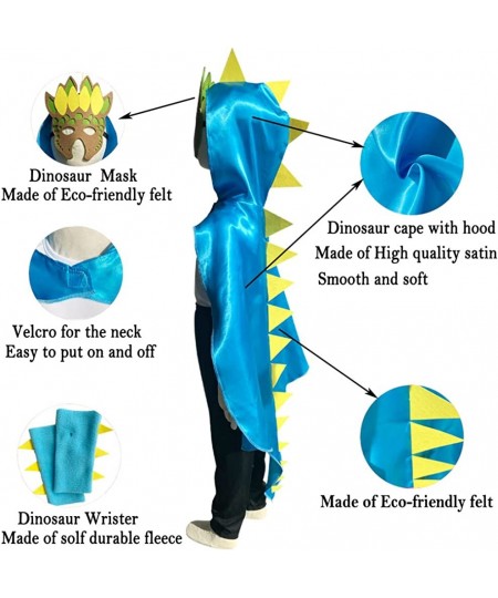 Kids Dinosaur Cape with Hood Easy Costume for Halloween or Dress up Play $30.13 - Kids' Costumes