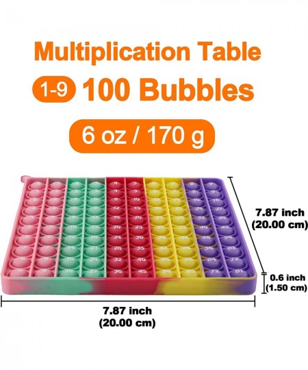 Multiplication Table Chart Square Pop Fidget Toys Counting Popper Board Stress Reliever Gifts for Kids Adult ADHD Family Kids...