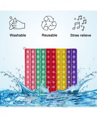 Multiplication Table Chart Square Pop Fidget Toys Counting Popper Board Stress Reliever Gifts for Kids Adult ADHD Family Kids...