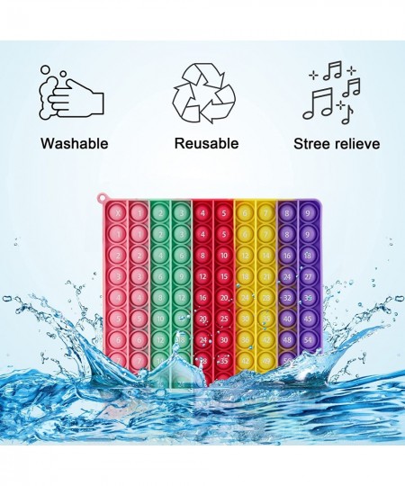 Multiplication Table Chart Square Pop Fidget Toys Counting Popper Board Stress Reliever Gifts for Kids Adult ADHD Family Kids...