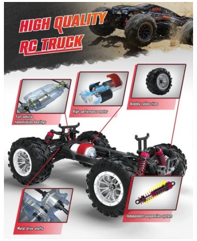 RC Cars 1:16 Scale Remote Control Car 40+ Km/h Off Road RC Truck All Terrains Electric Toy Vehicle with 2.4 GHz Remote Contro...