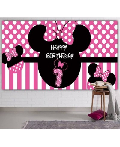 Minnie 1st Birthday Backdrop Minnie 1st Birthday Banner Party Supplies Minnie 1st Birthday Decorations First Birthday Photogr...