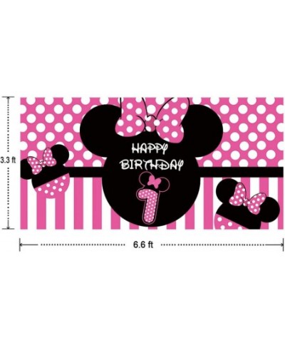 Minnie 1st Birthday Backdrop Minnie 1st Birthday Banner Party Supplies Minnie 1st Birthday Decorations First Birthday Photogr...