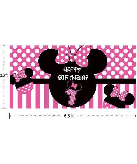 Minnie 1st Birthday Backdrop Minnie 1st Birthday Banner Party Supplies Minnie 1st Birthday Decorations First Birthday Photogr...