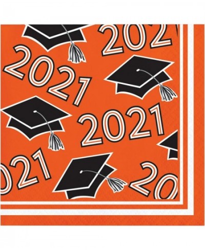 Orange 2021 Grad Beverage Napkins 5 $11.71 - Kids' Party Tableware