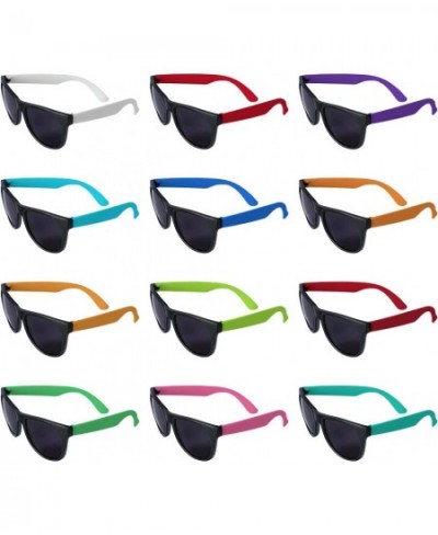 48 Pack 12 Colors Neon Party Sunglasses With Dark Lens 80's Style Colorful Novelty Sunglasses For Party Favors Bulk Pool Part...