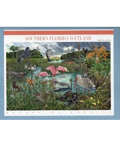 SOUTHERN FLORIDA WETLAND SHEET OF TEN 39 CENT STAMPS - Scott 4099 $16.02 - Collectibles Display & Storage