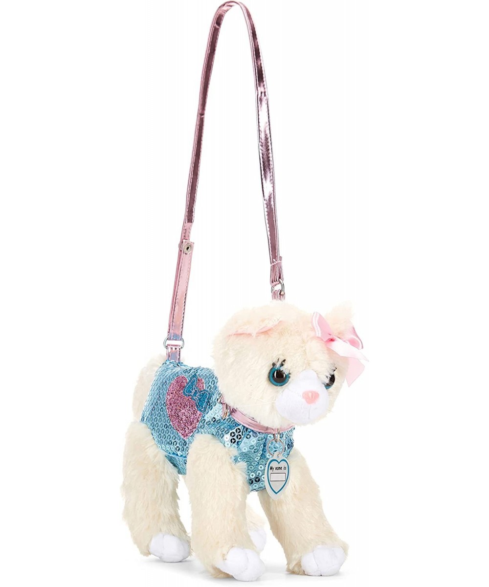 BEIGE CAT BLU METAL SEQ GLIT HRT BW ICON $27.23 - Plush Purses