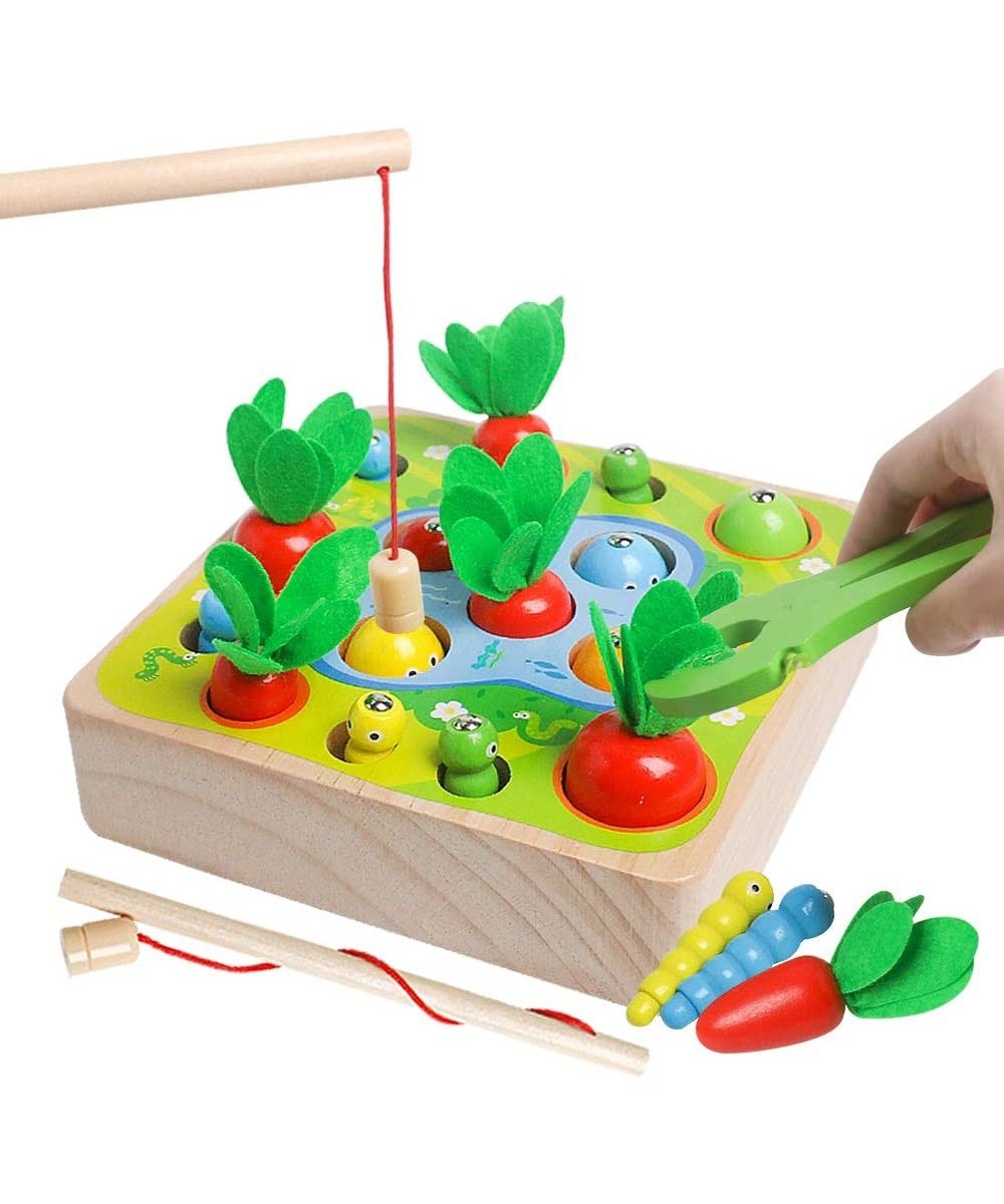 Montessori Toys for Toddlers 1 2 3 Years Old Boys Girls Wooden Toys Carrot Harvest Game for Baby Educational Toy Shape Sortin...