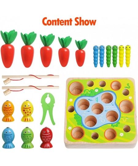 Montessori Toys for Toddlers 1 2 3 Years Old Boys Girls Wooden Toys Carrot Harvest Game for Baby Educational Toy Shape Sortin...