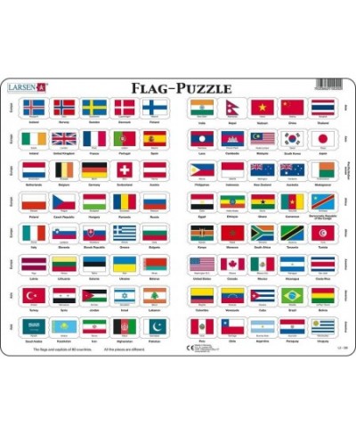 Puzzles Flags of The World 80 Piece Children's Educational Jigsaw Puzzle $28.76 - Jigsaw Puzzles