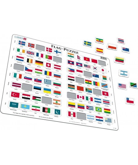 Puzzles Flags of The World 80 Piece Children's Educational Jigsaw Puzzle $28.76 - Jigsaw Puzzles