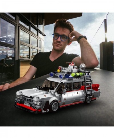 MOC Sports Car ECTO-1 Building Kit Racing Car Displayable Model Car Kit for Adults Great DIY Project Compatible with Lego Car...