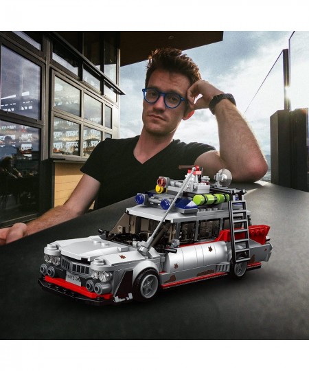 MOC Sports Car ECTO-1 Building Kit Racing Car Displayable Model Car Kit for Adults Great DIY Project Compatible with Lego Car...