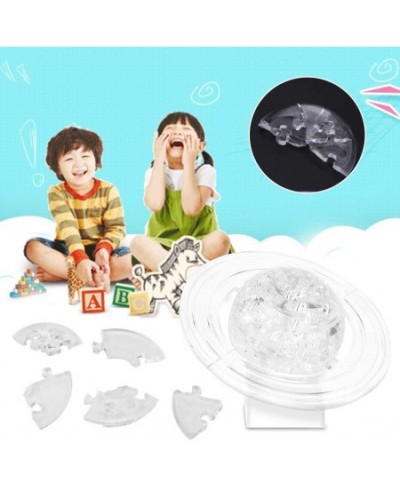 3D Crystal Puzzle Creative Educational Saturn Shaped Translucent DIY Jigsaw Toy for Adult and Kids Baby Boys and Girls (Trans...