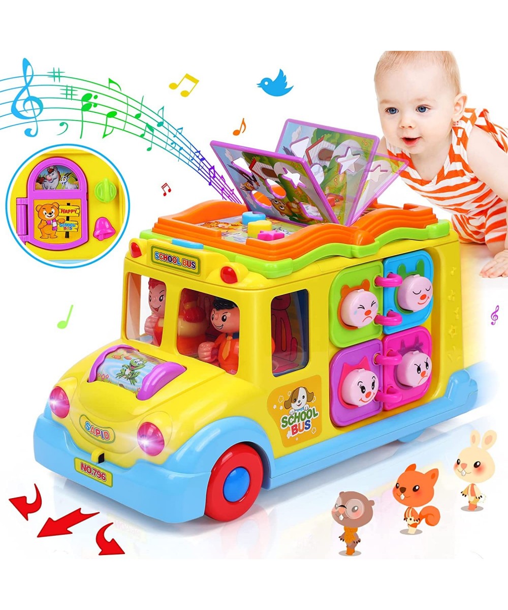 School Bus Toys for 1 Year Old Boy Girl Gifts Baby Boy Toys 12-18 Months Musical Toys for Toddlers 1-3 Baby Crawling Learning...