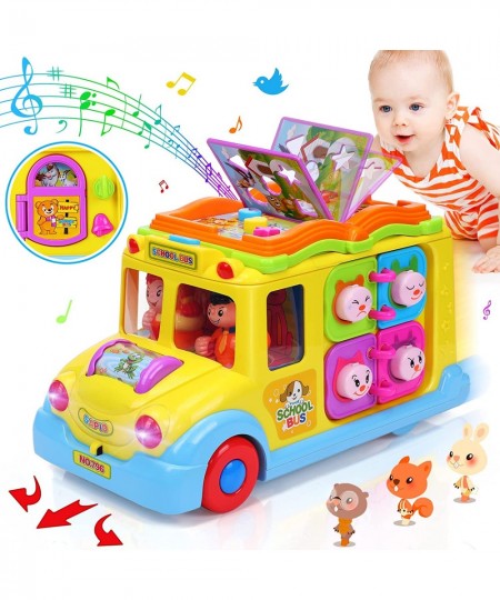 School Bus Toys for 1 Year Old Boy Girl Gifts Baby Boy Toys 12-18 Months Musical Toys for Toddlers 1-3 Baby Crawling Learning...