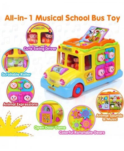 School Bus Toys for 1 Year Old Boy Girl Gifts Baby Boy Toys 12-18 Months Musical Toys for Toddlers 1-3 Baby Crawling Learning...