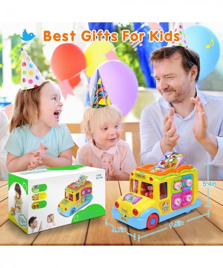 School Bus Toys for 1 Year Old Boy Girl Gifts Baby Boy Toys 12-18 Months Musical Toys for Toddlers 1-3 Baby Crawling Learning...