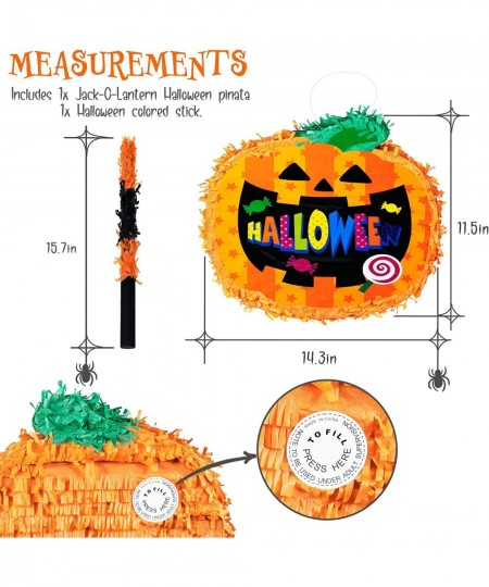 Halloween Pinata for Kids Pumpkin Pinata for Halloween Party with Stick 13 x 11.9 x 3.5 Inches $25.03 - Piñatas