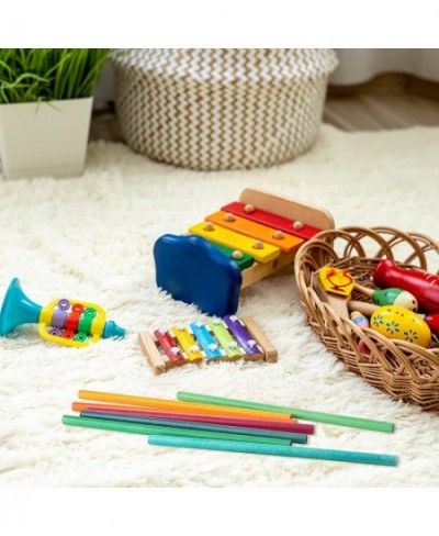 50 Pack Kids Rhythm Sticks Bulk Colored Wood Lummi Sticks Set Wooden Musical Percussion Instruments Music Toys for Children T...