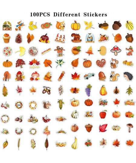 100PCS Fall Stickers Thanksgiving Stickers for Kids Teens Scrapbook Stickers Waterproof Autumn Decals for Laptop Scrapbooking...