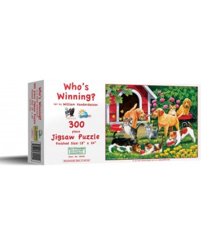 Who's Winning? 300 Piece Cats Jigsaw Puzzle $22.41 - Jigsaw Puzzles