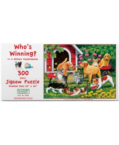 Who's Winning? 300 Piece Cats Jigsaw Puzzle $22.41 - Jigsaw Puzzles