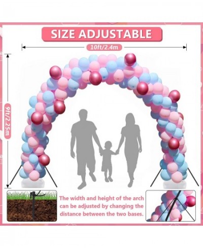 Balloon Arch Kit - 9ft Tall & 10ft Wide Large Adjustable Arch Frame with Base Easy-to-build Party Column Stand Set: for Weddi...