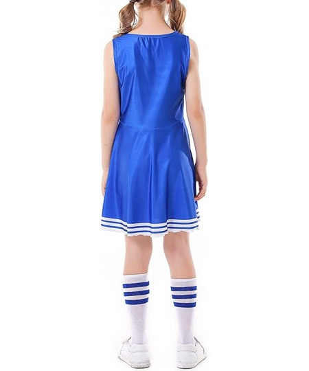 Cheerleader Costume for Girls Girls High School Cheerleading Uniform Dress Outfit with Stockings 2 Pom Poms $36.87 - Kids' Co...