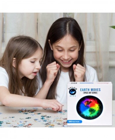 Earth Moves Jigsaw Puzzles - 26 INCH Round Large 1000 Piece Puzzle for Adults Colorful and Difficult so Build it with Family ...