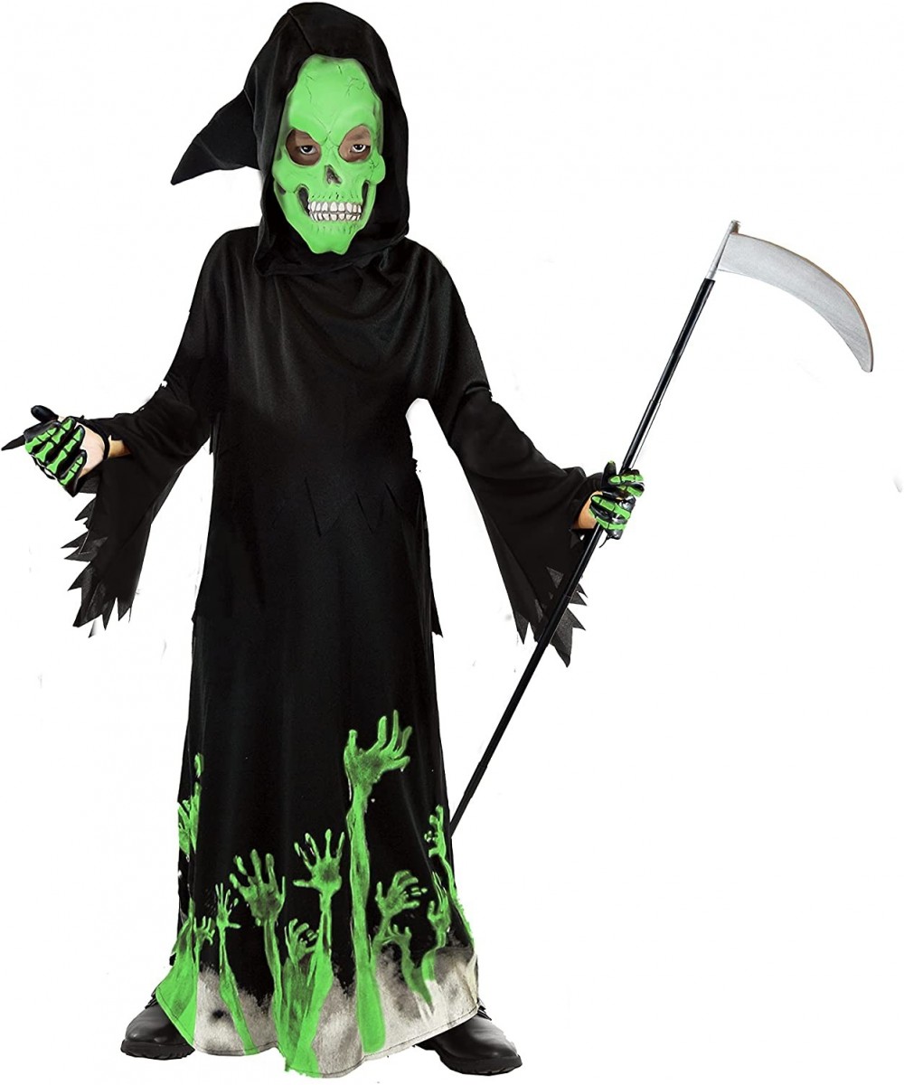 Kids Grim Reaper Glow in the Dark Deluxe Phantom Costume $42.57 - Kids' Costumes