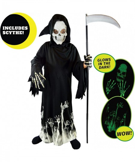 Kids Grim Reaper Glow in the Dark Deluxe Phantom Costume $42.57 - Kids' Costumes