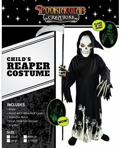 Kids Grim Reaper Glow in the Dark Deluxe Phantom Costume $42.57 - Kids' Costumes