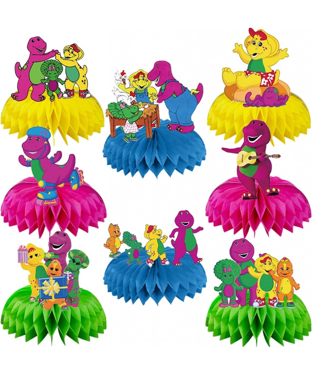 Barney Birthday Party Supplies 8pcs Barney Theme Table Decorations Honeycomb Centerpieces Barney Birthday Decorations $22.37 ...