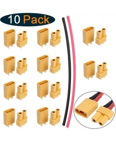 10 Pairs XT30 Connectors Male Female Power Plugs with Heat Shrink Tubing for RC Lipo Battery Pack $15.69 - Hobby Remote & App...