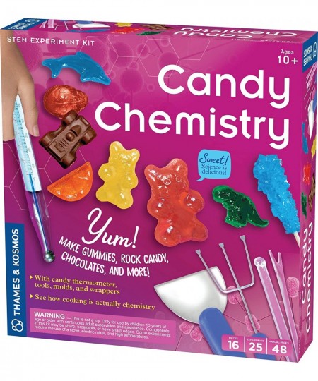 Candy Chemistry | Science Kit | Rock Candy Chocolates Gummy Bears Wintergreen Candies | 48 Page Full-Color Manual | Ages 10+ ...