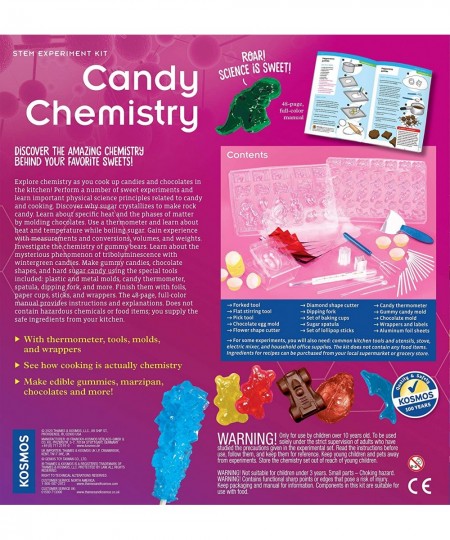 Candy Chemistry | Science Kit | Rock Candy Chocolates Gummy Bears Wintergreen Candies | 48 Page Full-Color Manual | Ages 10+ ...