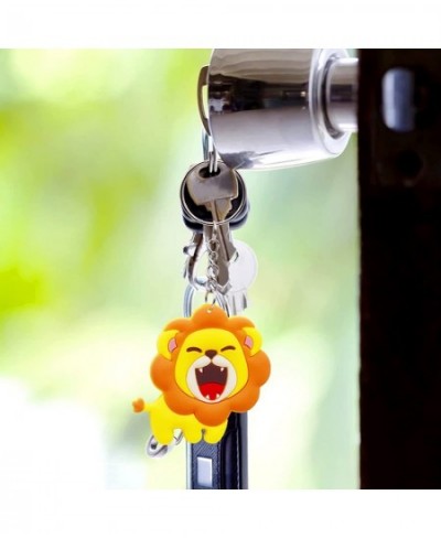 Cute Lion Keychain Birthday Party Favors 24 Sets Goodie Bags Gifts with Thank You Kraft Tags And White Gift Bags For Kid Jung...