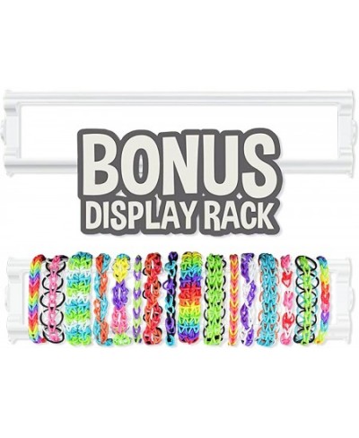 Rainbow Loom® Bracelet Craft Kit Features Carrying Case 8 Bracelet Instructions Bracelet Display Rack 1800 Colorful Bands Mak...