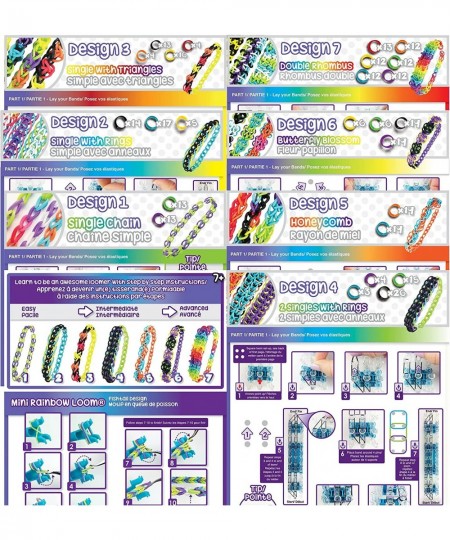 Rainbow Loom® Bracelet Craft Kit Features Carrying Case 8 Bracelet Instructions Bracelet Display Rack 1800 Colorful Bands Mak...