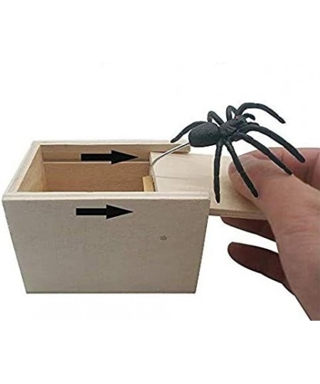 Spider Prank Scare Box Wooden Surprise Box Gag Gift & Practical Joke Toys Tricky Gifts for Colleagues Or Friends $19.41 - Gag...