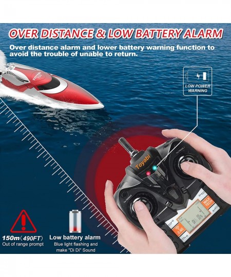 Remote Control Boat for Pools and Lakes 20+ MPH RC Boats for Adults 4 Channel 2.4GHZ Remote Control 2 Rechargeable Battery $7...