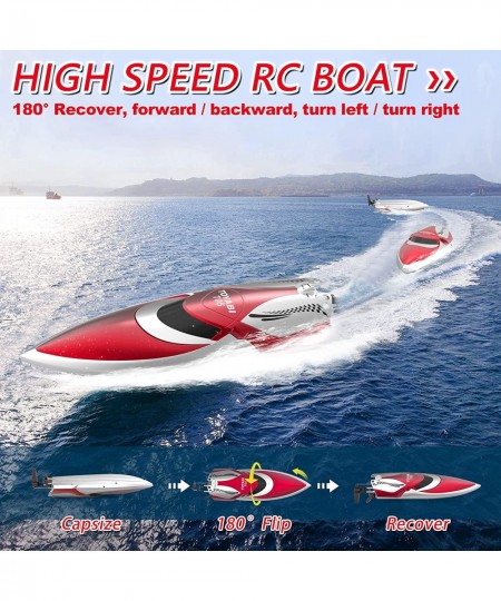 Remote Control Boat for Pools and Lakes 20+ MPH RC Boats for Adults 4 Channel 2.4GHZ Remote Control 2 Rechargeable Battery $7...