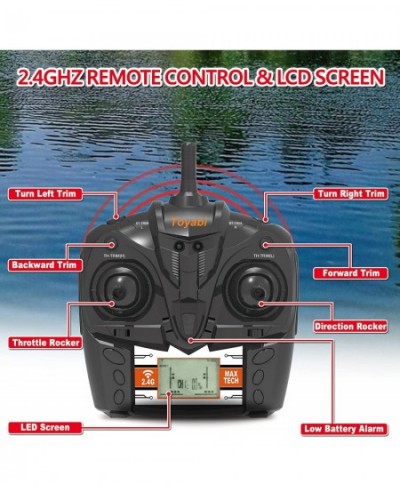 Remote Control Boat for Pools and Lakes 20+ MPH RC Boats for Adults 4 Channel 2.4GHZ Remote Control 2 Rechargeable Battery $7...