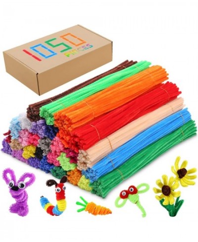 Pipe Cleaners Chenille Stems 1050 Pieces 30 Assorted Colors for Craft Arts Creative DIY Projects Decorations 6mm x 12inch Fuz...