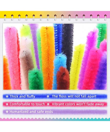 Pipe Cleaners Chenille Stems 1050 Pieces 30 Assorted Colors for Craft Arts Creative DIY Projects Decorations 6mm x 12inch Fuz...