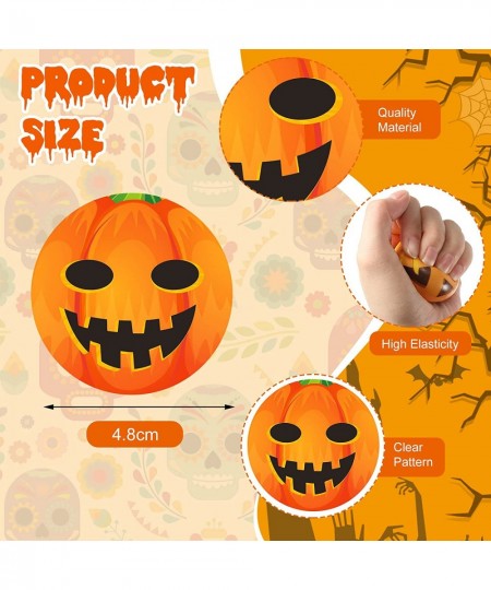 Halloween Pumpkin Stress Balls Stress Relief Balls Soft PU Squeeze Ball Teenager Party Favors for Adults Hand Wrist Finger Ex...