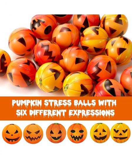 Halloween Pumpkin Stress Balls Stress Relief Balls Soft PU Squeeze Ball Teenager Party Favors for Adults Hand Wrist Finger Ex...