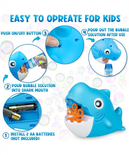 Shark Bubble Machine Automatic Bubble Blower with Bubble Solution 3000+ Bubbles Summer Outside Bubble Toys for Kids Toddlers ...